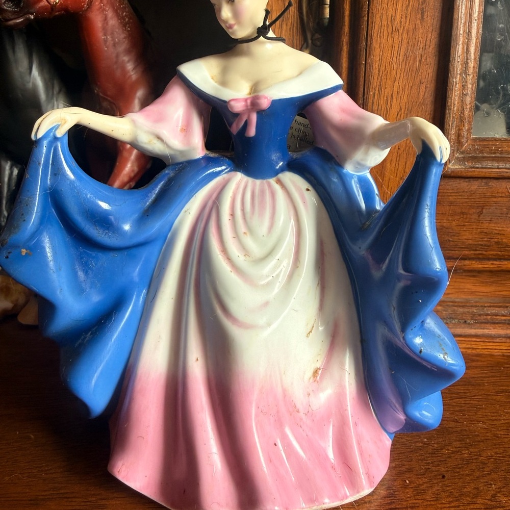 Royal Doulton Elegant Blue and Pink Figurine